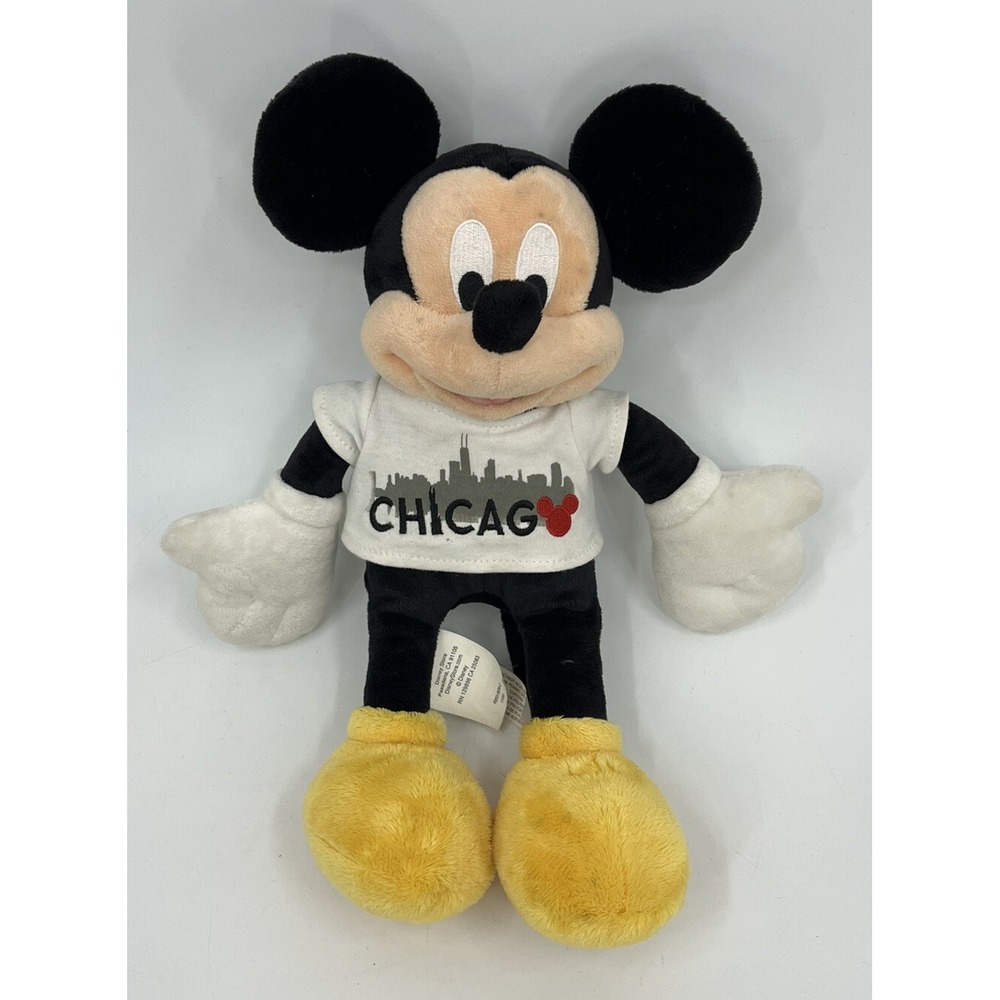 Disney Store Mickey Mouse Plush Chicago T Shirt 11"